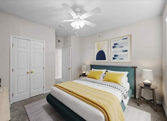 Comfortable Bedroom at Crowne Chase Apartment Homes, Overland Park