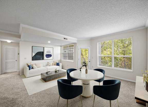 Spacious Living Area at The Claremont Apartment Homes, Kansas, 66210