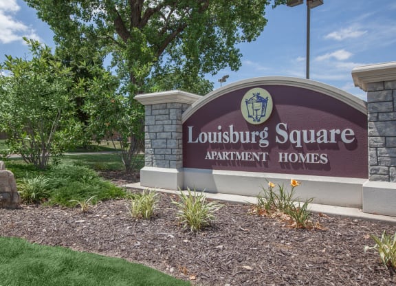 Property Signage at Louisburg Square Apartments & Townhomes, Overland Park, KS, 66212