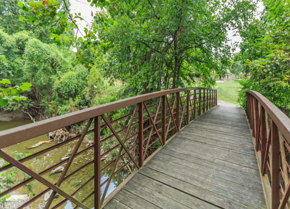 Bridge Walking Path at Waterford Place Apartments & Townhomes, Overland Park, KS
