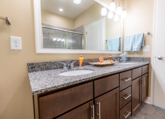 Vanity Lights at The Residences at Bluhawk Apartments, Kansas