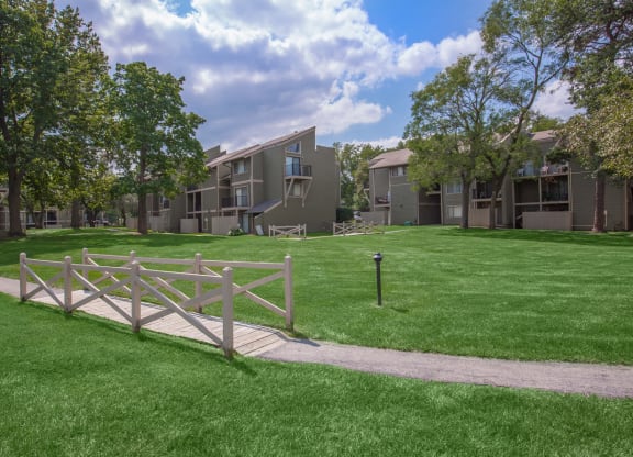 Green Space with Walking Trail at Bremerton Park, Prairie Village, Kansas