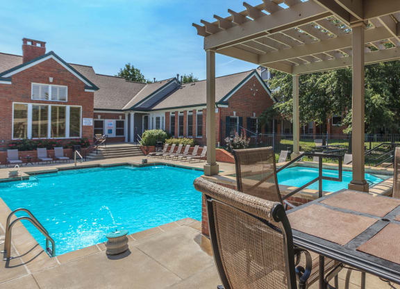 Poolside Dining Table at Somerset Oaks, Olathe