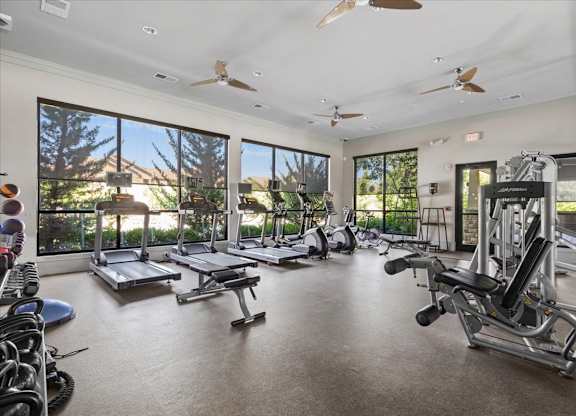 24-Hour Multi-Level Cardio And Weightlifting Center at Stonepost Crossing Apartments, Overland Park, 66213