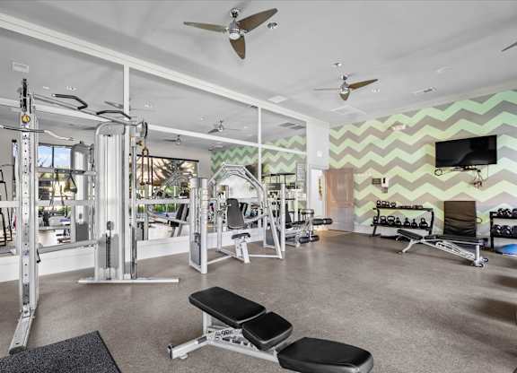 Gym at Stonepost Crossing Apartments, Overland Park