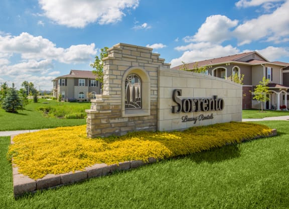 Property Signage at Sorrento at Deer Creek Apartment Homes, Overland Park