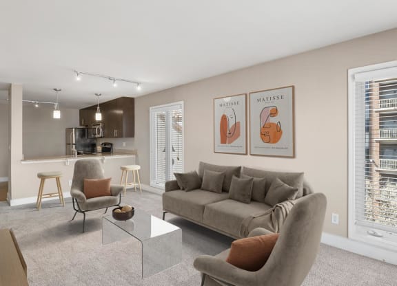 Living Area at Cambria Luxury Apartments, Kansas City, Missouri