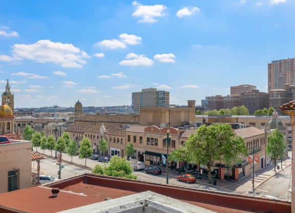 Plaza view from Cambria Luxury Apartments, Kansas City, Missouri
