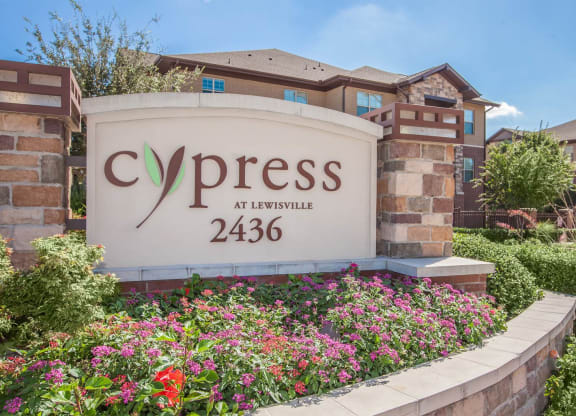 Cypress sign at Cypress at Lewisville, Lewisville, 75067