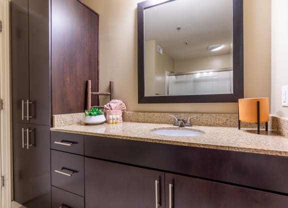 Bathroom at Cambria Luxury Apartments, Kansas City, Missouri