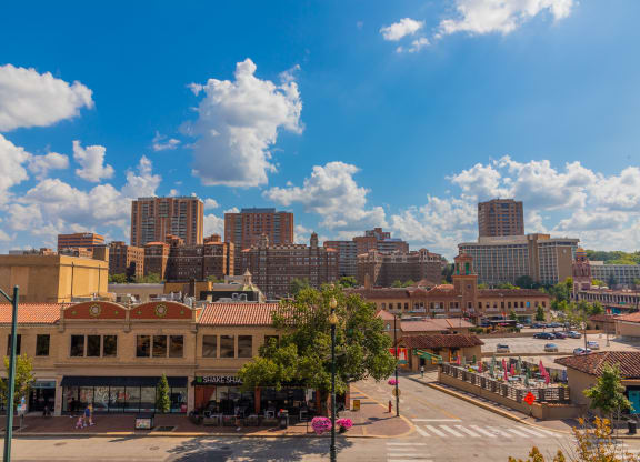 Plaza view from Cambria Luxury Apartments, Kansas City, Missouri