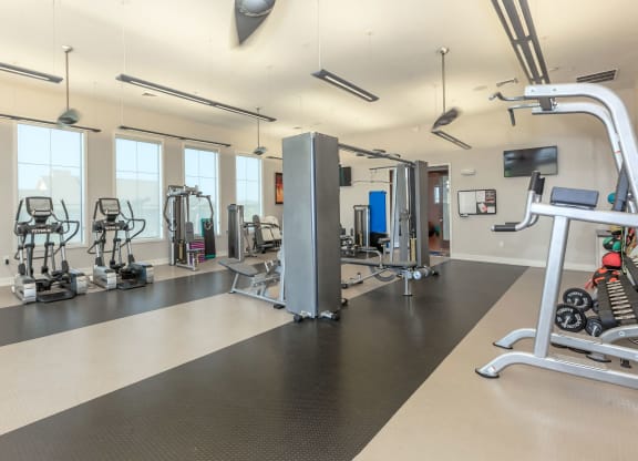 clubhouse fitness center  at Prairie Creek Apartments & Townhomes, Lenexa, Kansas