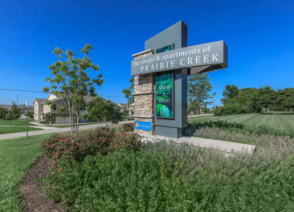 Prairie Creek Outside Signage in Lenexa  at Prairie Creek Apartments & Townhomes, Kansas