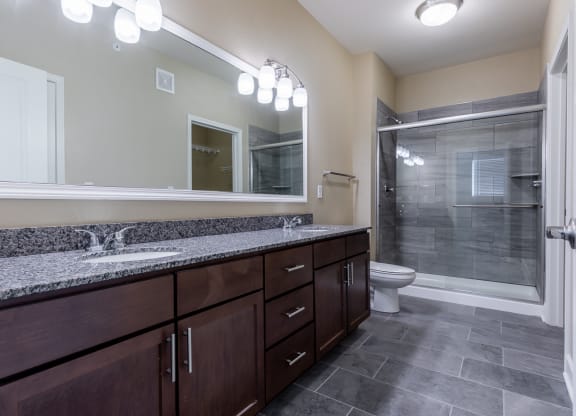 Modern Bathroom at The Residences at Bluhawk Apartments, Overland Park, 66085