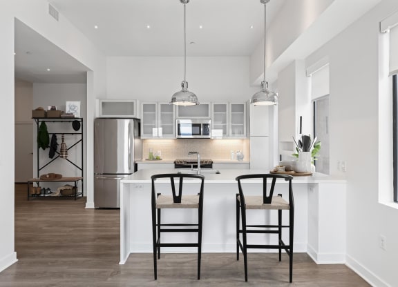 One bedroom Kitchen at Sky on Main in Kansas City