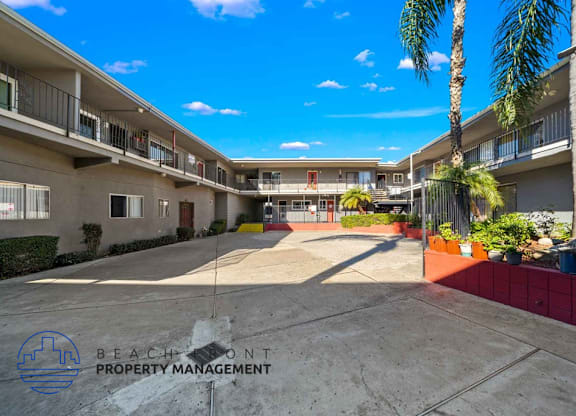 A sunny day at the beachfront property management complex.