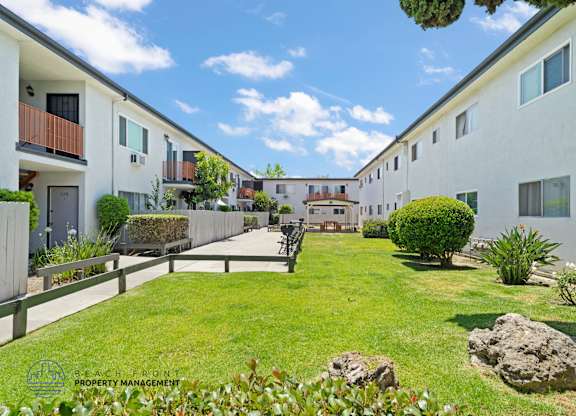 A sunny day at the beachfront property management.