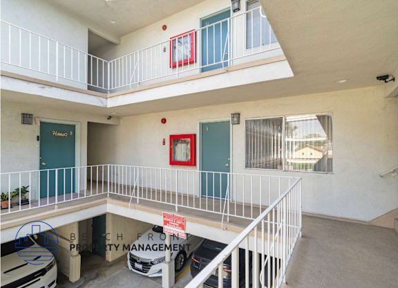 view of fire hoses and building fire alarms