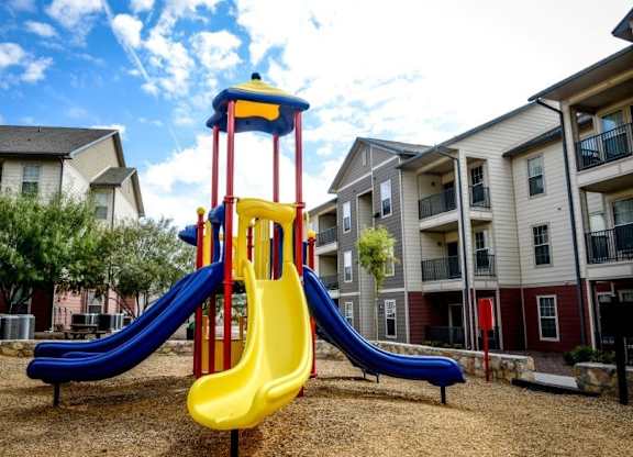 our apartments have a playground with slides