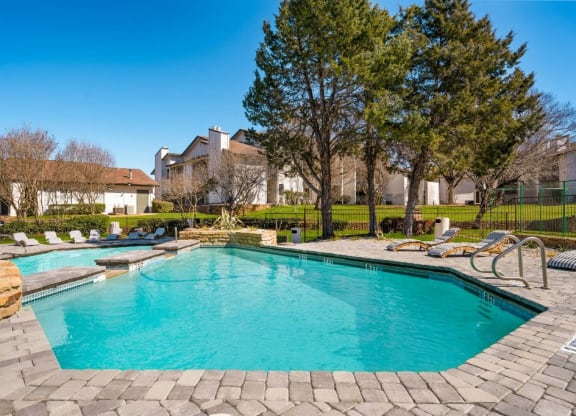 the swimming pool at the preserve at ballantyne commons apartments