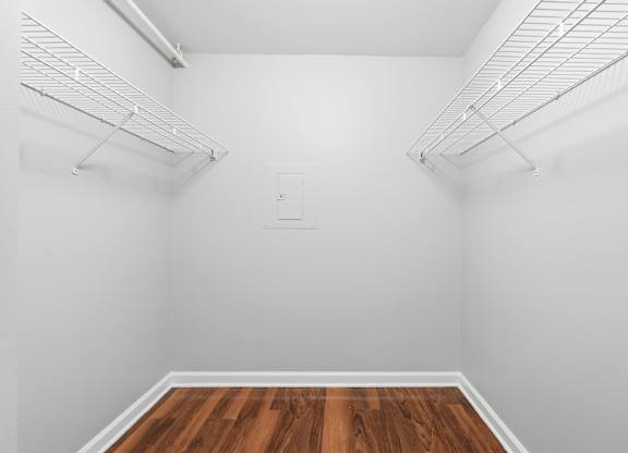 A renovated studio apartment with walk in closet.