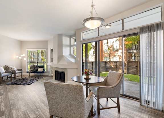livingroom area in webster apartments