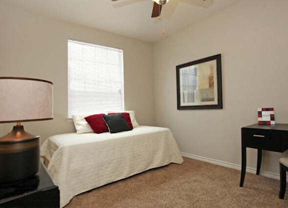 model apartment bedroom with furnishings