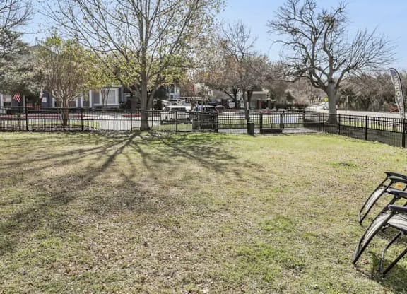A park with a bench and trees.