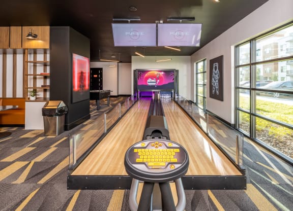 Game Room With Billiards And Shuffleboard at 19 South Apartments, Kissimmee, FL, 34744