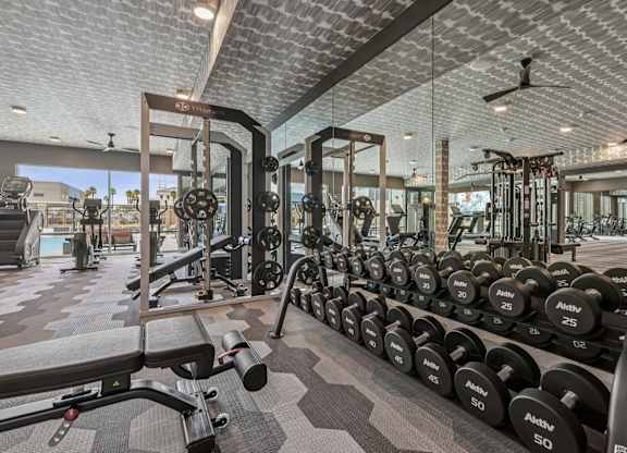 A Gym with Variety of Equipment at Coya Apartments, Las Vegas, NV, 89102