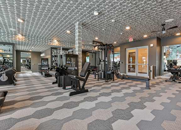 Well-lit Gym at Coya Apartments, Las Vegas
