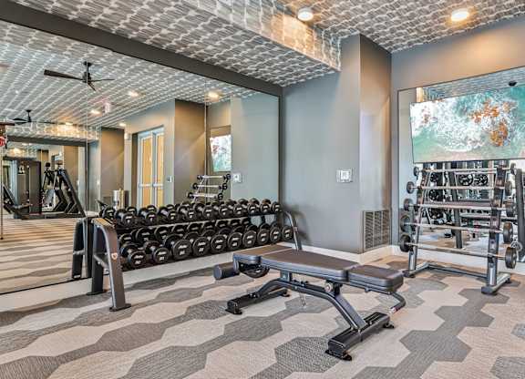Gym with Weights at Coya Apartments, Las Vegas, Nevada