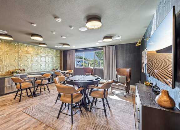 A modern dining room at Fora Apartments, Nevada, 89183