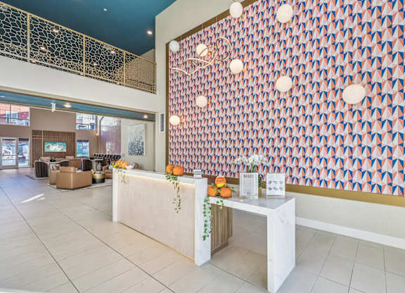A reception area at Fora Apartments, Las Vegas, NV 89183