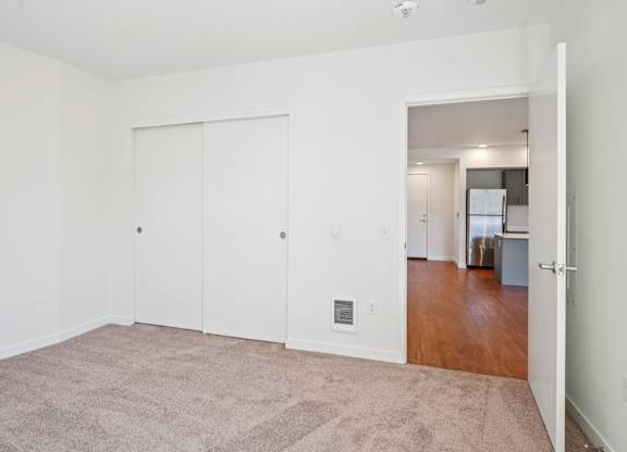 Carpeted Bedroom at Hana Apartments, Hillsboro, 97006