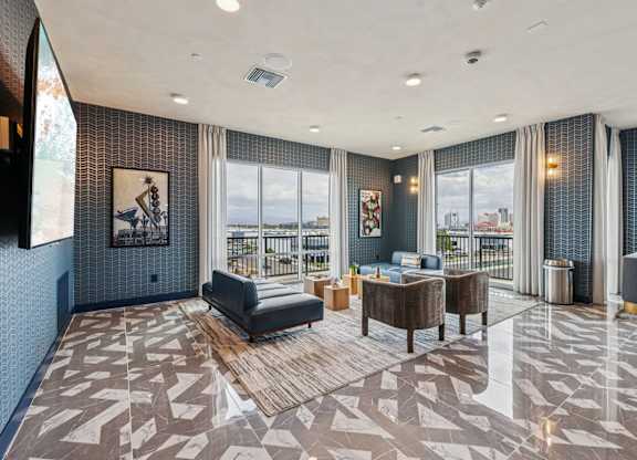Decorated Living Room With Natural Light at Coya Apartments, Las Vegas, NV, 89102