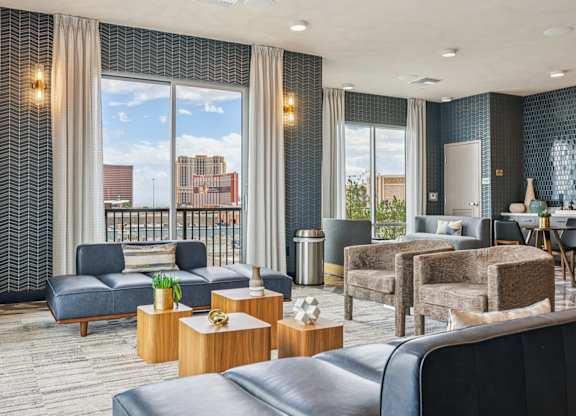 Living Room with Window at Coya Apartments, Nevada