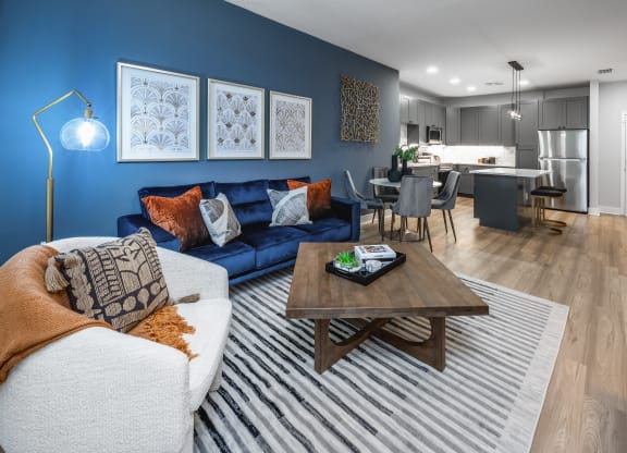 Model Living Room at The Alibi at Lake Lilly, Ocoee