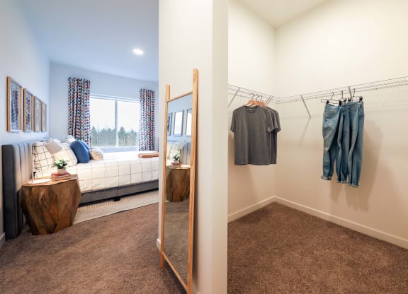Attached Spacious Wardrobe and Closet Area at Hana Apartments, Hillsboro, OR