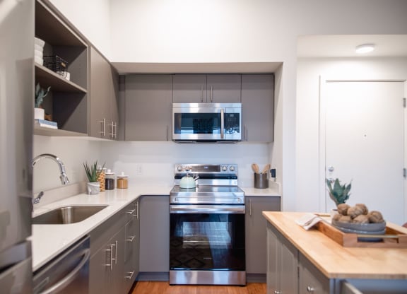 Fully Equipped Kitchen at Hana Apartments, Hillsboro