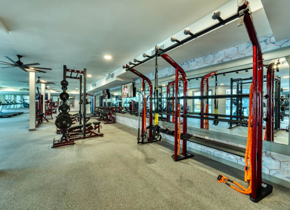 Squat Machine and HIIT Station at The Rey Downtown Apartments, Phoenix, AZ
