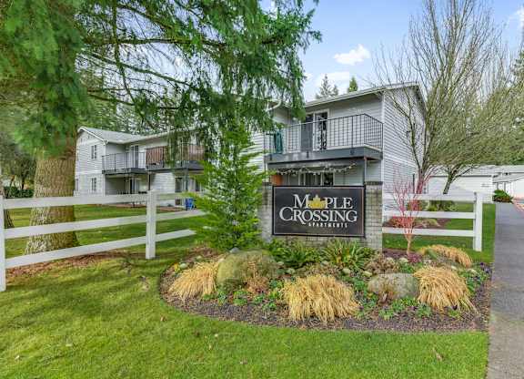 Property Signage at Maple Crossing Apartments, Maple Valley, Washington
