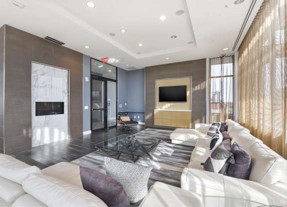 Resident Lounge With TV at Affinity at 2M, Washington, DC, 20002