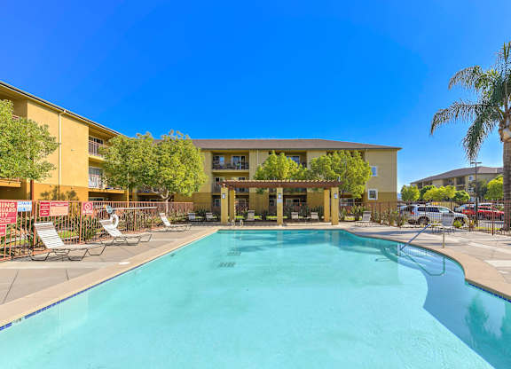 Residential Swimming Pool at River Run Apartments, Corona, California
