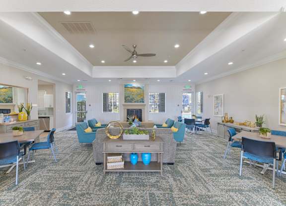 Bright Living Room at Norden Terrace Apartments, North Highlands, CA, 95660