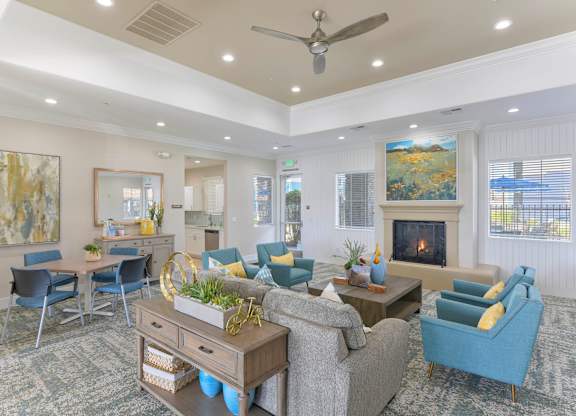 Stylish Living Room at Norden Terrace Apartments, North Highlands, California