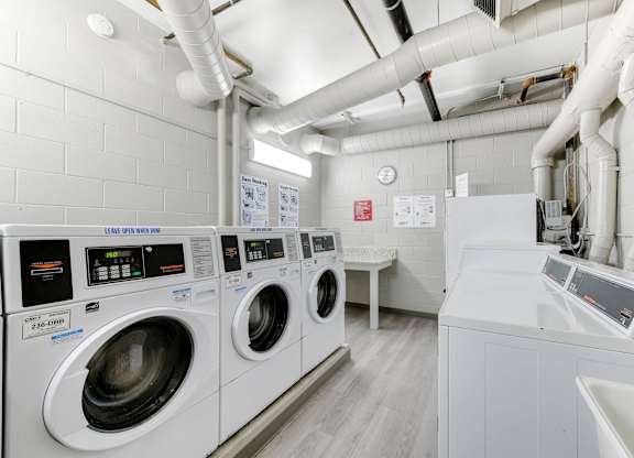 Row of Washing Machines at Acclaim on North Avenue, Chicago, IL, 60610