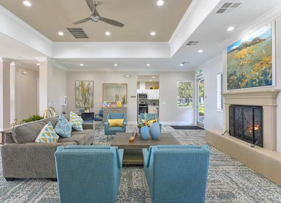Luxury Living Room at Norden Terrace Apartments, North Highlands, California