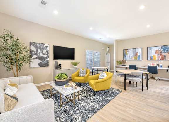 Community Lounge With Work Space at Cooper's Crossing, Texas