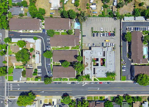 Bird Eye View Of Property at Woodside Senior Apartments (55+), California, 91762